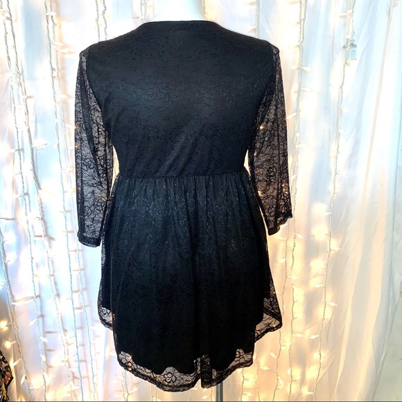 TORRID ⭐️ Black Lace Babydoll Swing Tunic Blouse - Picture 7 of 10